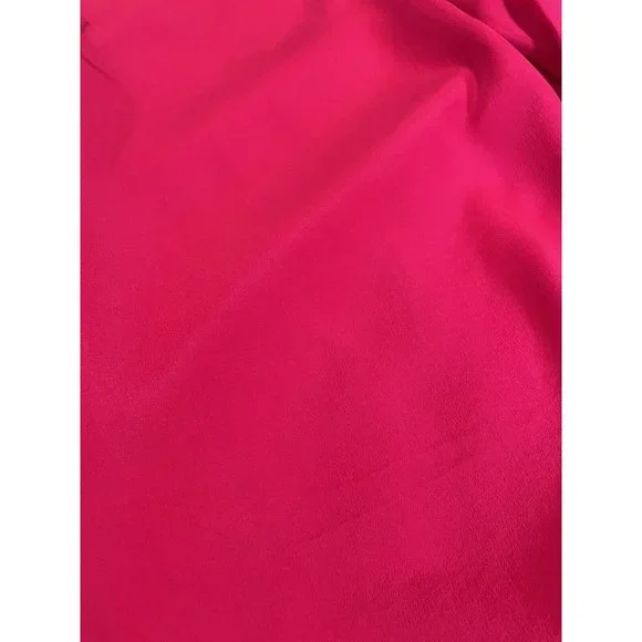 Vintage TAHARI Hot Pink & Gold 100% SILK Women Blouse Top Size 6 - Picture 11 of 11